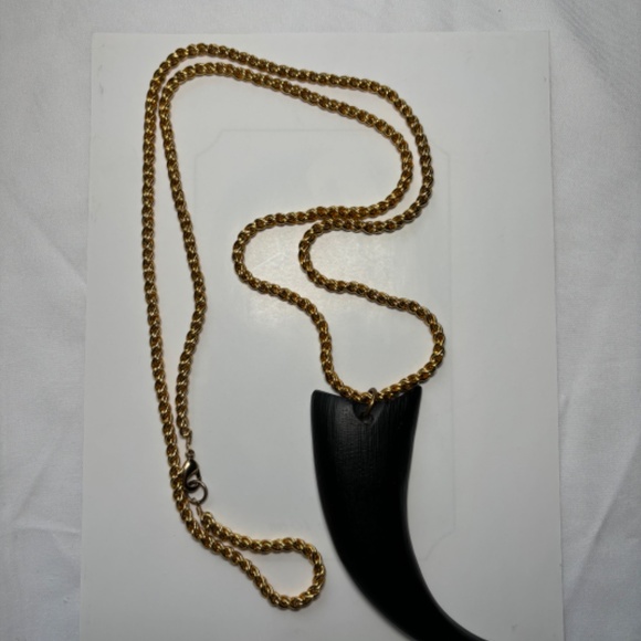 Alexis Bittar lucite horn pendant - Picture 2 of 5